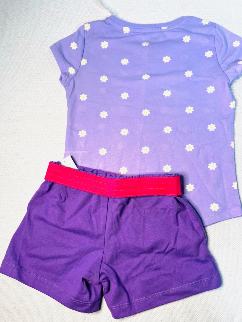 Wonder Nation Lavender Floral Top and Shorts Set - 4-5T Girl NWT - Picture 2 of 4